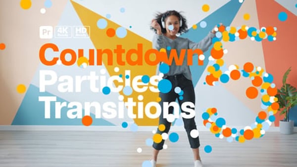 Countdown Particles Transitions Premiere Pro - Dynamic Timer Transition Pack
