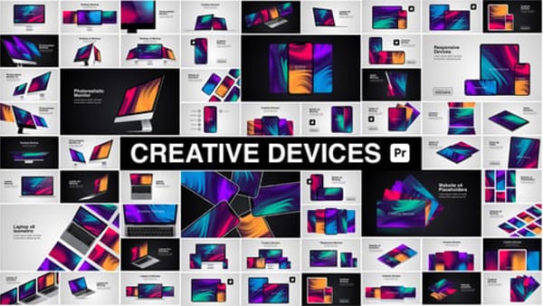 Creative Devices for Premiere Pro - Modern Screen Mockup Presentation Animation Template