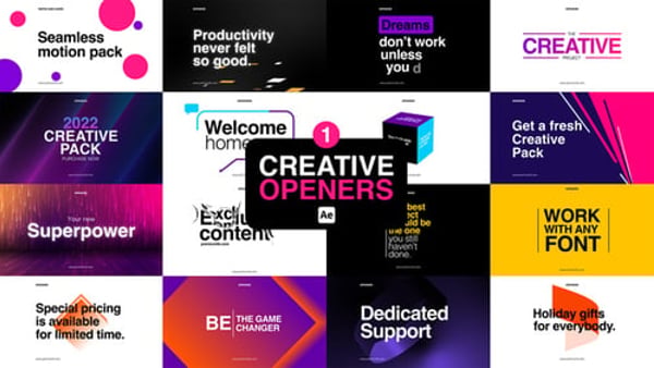 Creative Openers 1 - Dynamic Modern Intro Animation Template