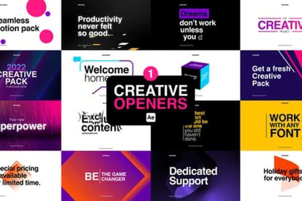 Creative Openers 1 - Dynamic Modern Intro Animation Template