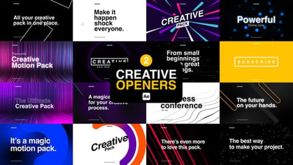 Creative Openers 2 - Dynamic Modern Intro Animation Template