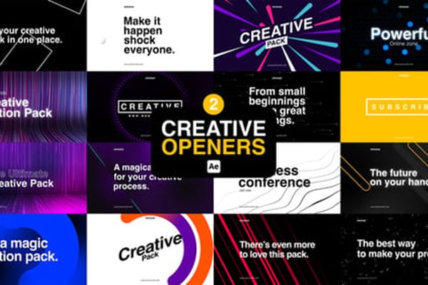 Creative Openers 2 - Dynamic Modern Intro Animation Template