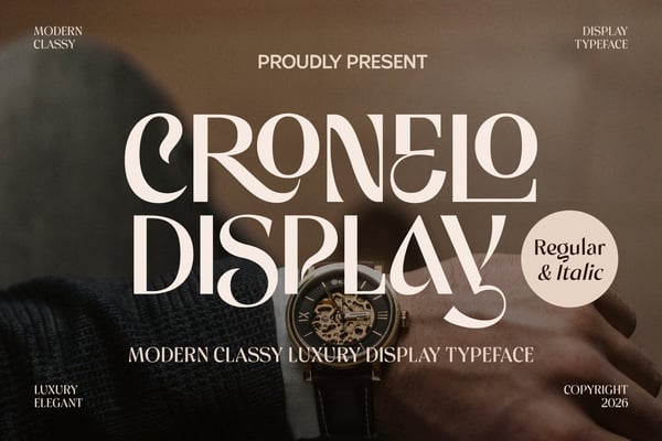 Cronelo Display - Elegant Duo Typeface
