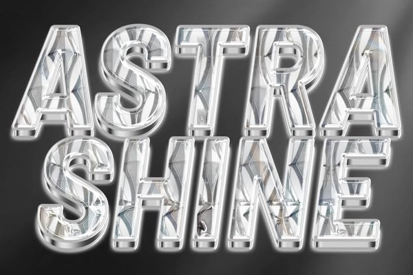 Crystal Glass Text Effect