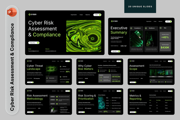 Cyber Risk and Compliance Deck Powerpoint
