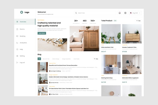 Furniture Shop Dashboard UI Kit