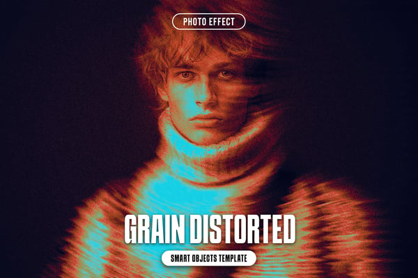 Grain Distorted Photo Effect