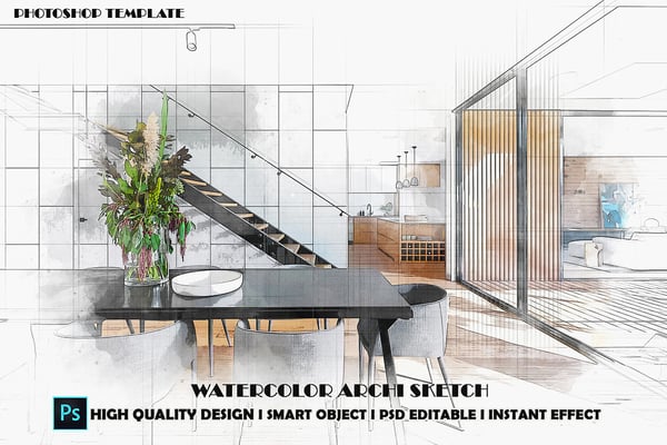 Archi Sketch Photoshop Template