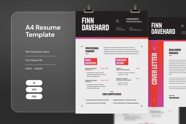 Free Corporate Professional - Resume Template