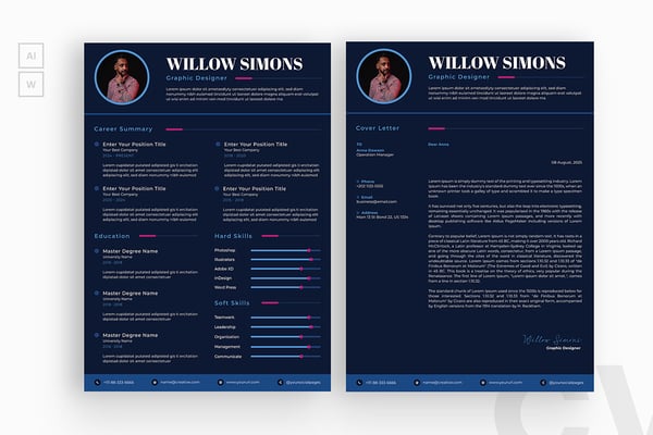 Dark Style Resume CV