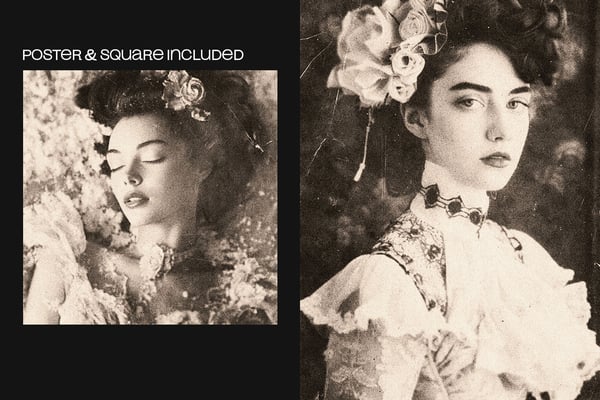 Old Retro Square And Poster Photo Effect