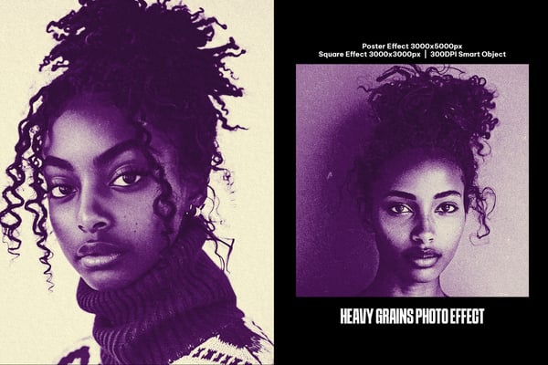 Heavy Grains Square And Poster Photo Effect