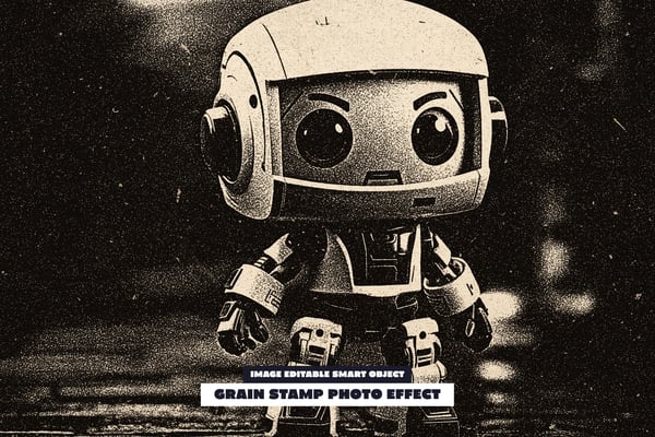 Grain Stamp Photo Effect