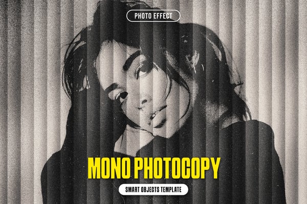 Mono Photocopy Photo Effect