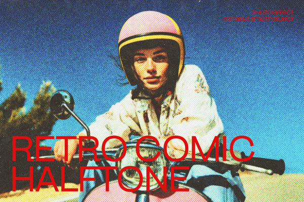 Retro Comic Halftone Photo Effect