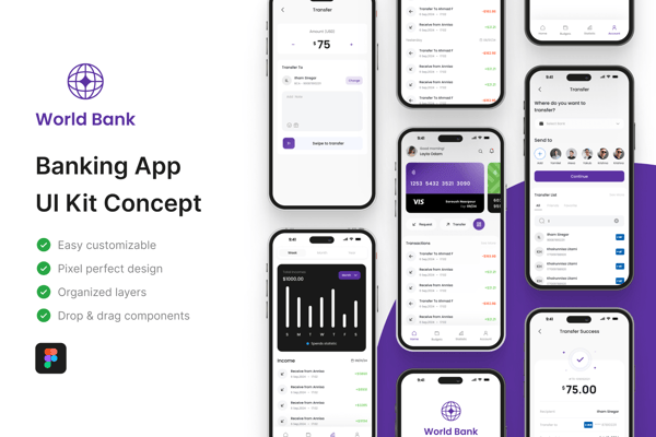 World Bank - Banking App UI Kit