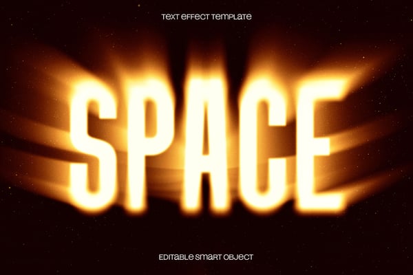Blurry Space Text Effect