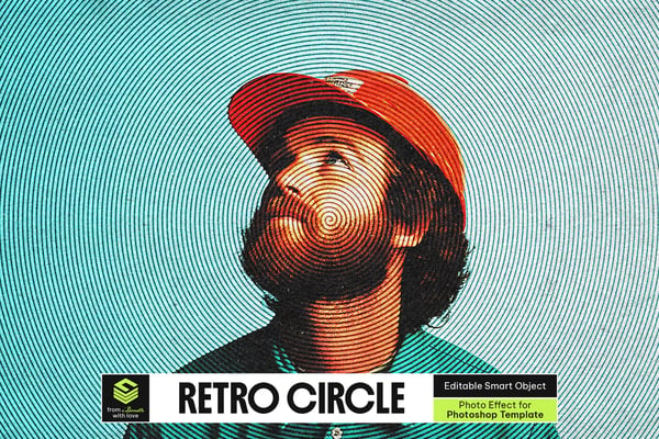 Retro Circle Photo Effect