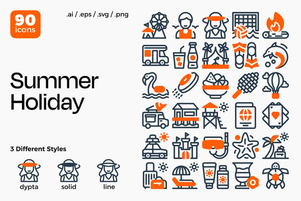 Summer Holiday Icon Set