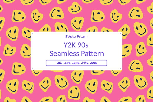 Y2K 90s Seamless Pattern