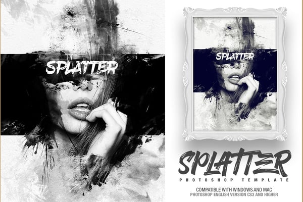 Splatter Photo Template
