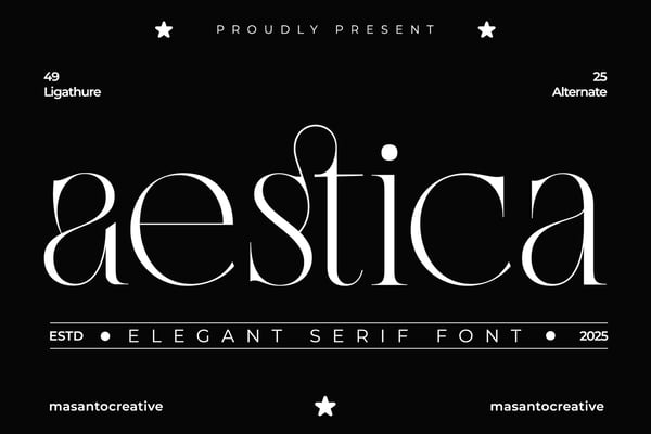 Aestica – Elegant Stylish Serif Font