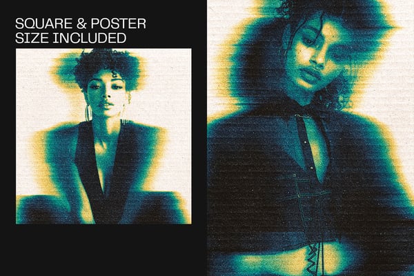 Acid Distortion Square And Poster Photo Effect
