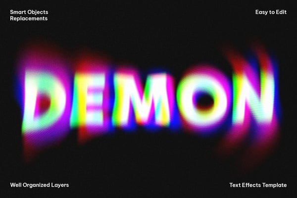 Smudged Anaglyph Text Effect