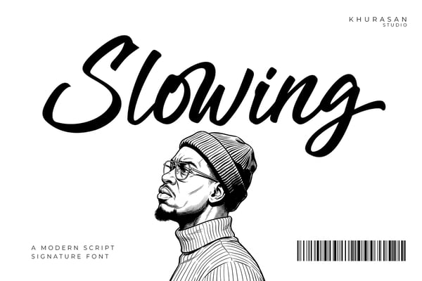 Slowing - A Modern Script Signature Font