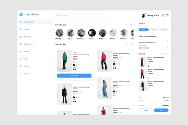 Fashion Dashboard UI Kit