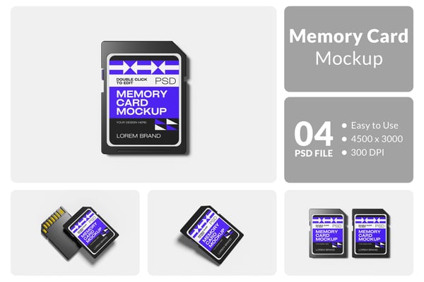 Memory Card Mockup