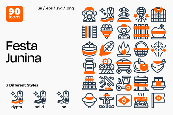 Festa Junina Icon Set