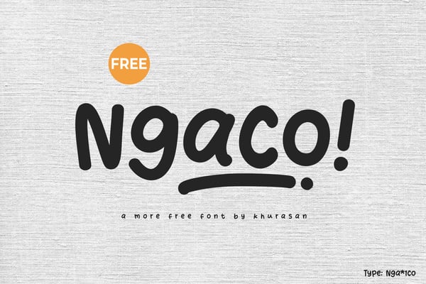 Free Ngaco  - Free Marker Font