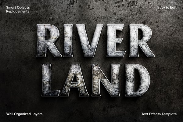 River Land Text Effect