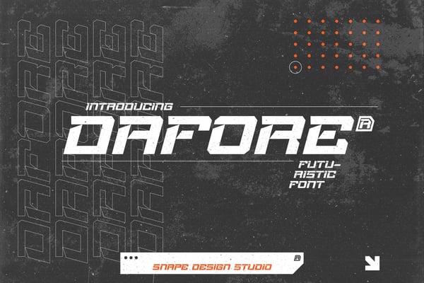 Dafore - Futuristic Font