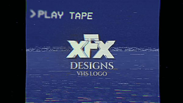 Damaged VHS Tape Logo Intro