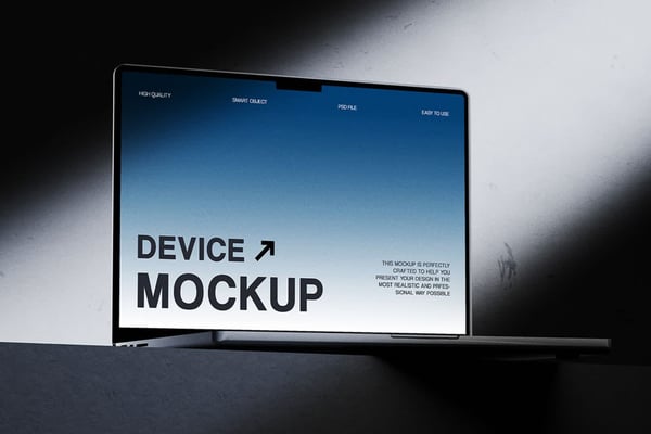 Dark Laptop Mockup