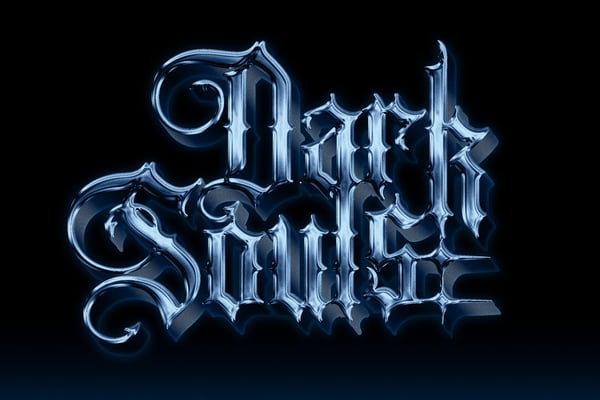 Dark Metallic Text Effect