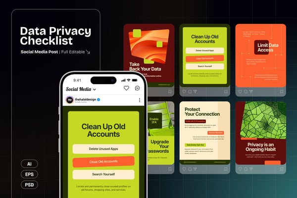 Data Privacy Checklist Social Media Post