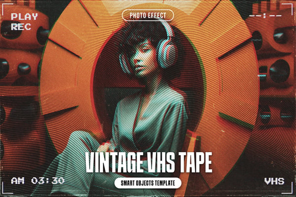 Vintage VHS Tape Photo Effect