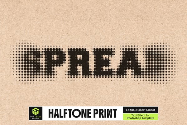 Halftone Print Text Effect