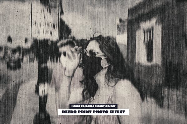 Retro Print Photo Effect