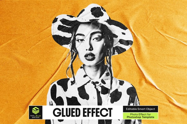 Glued Photo Effect