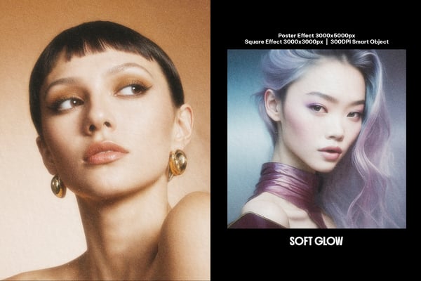 Soft Glow Square And Poster Photo Effect