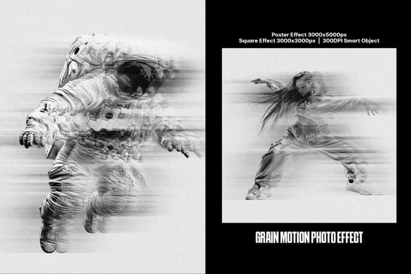 Grain Motion Square And Poster Photo Effect