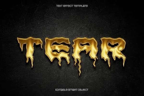 Golden Drops Text Effect
