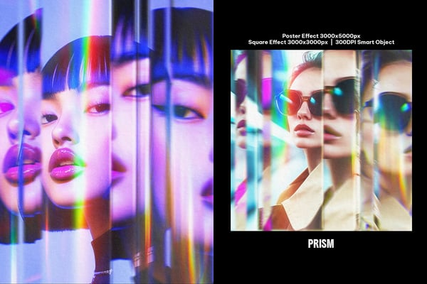 Prism Square And Poster Photo Effect