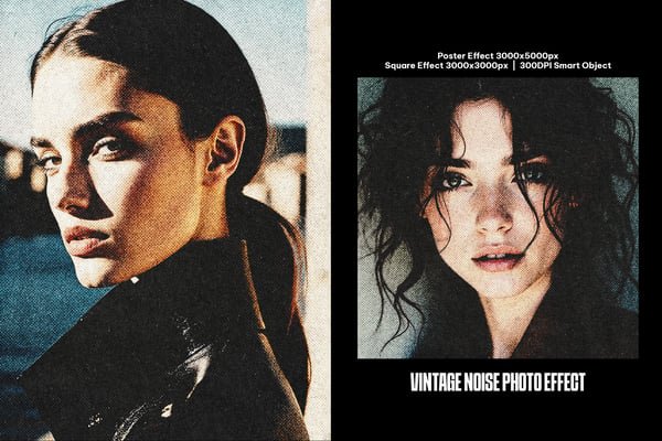 Vintage Noise Square And Poster Photo Effect
