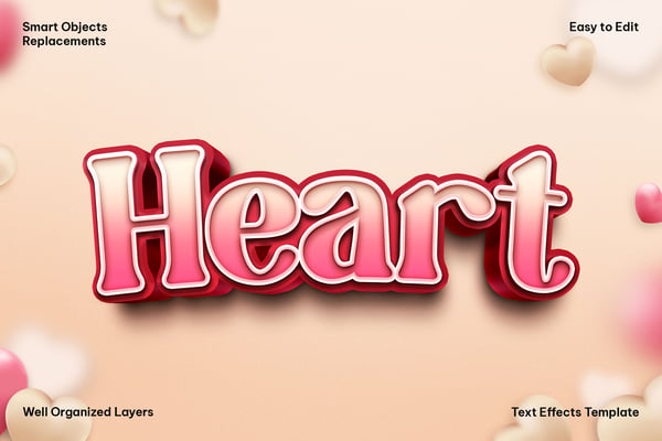 Heart Text Effect