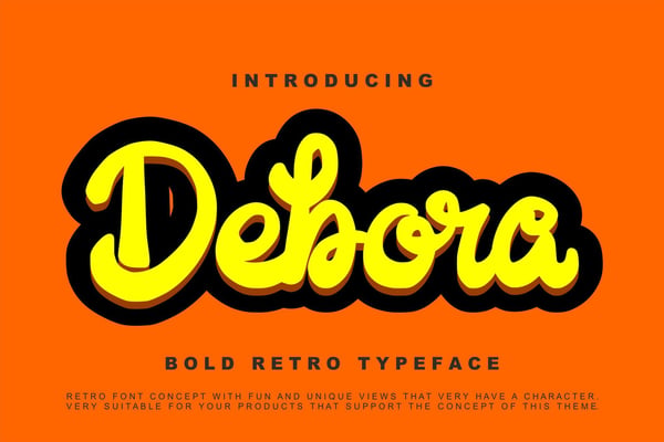 Free Debora - Retro Handwritten Script